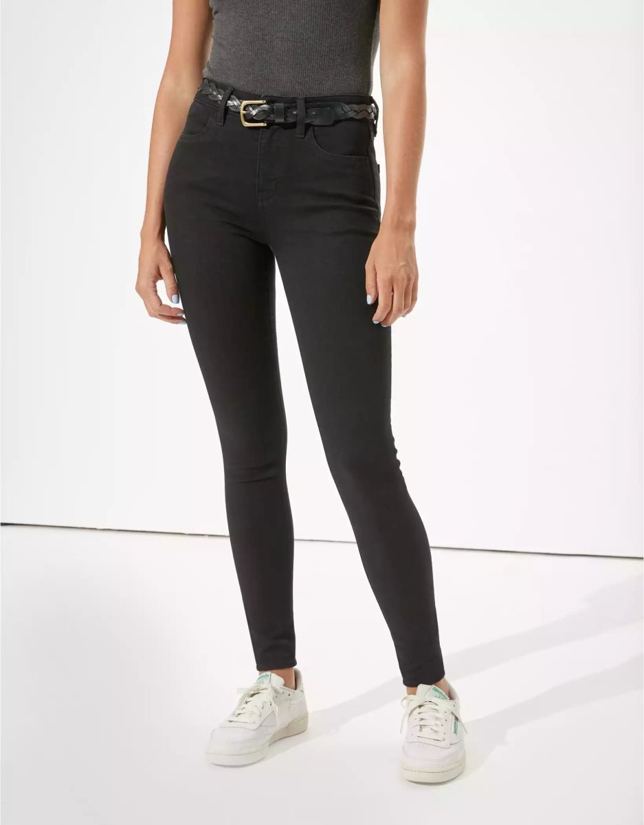 Jean American Eagle AE Dream High-Waisted Jegging Noir Femme | SPF-85150177